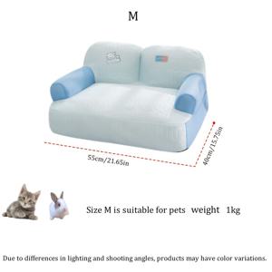 TEMU 봄 여름 애견 소파 강아지 소파 침대 애견 쿨링 패드 고양이 소파 고양이 쿨링 패드 통기성 탈착식 세탁 가능 강아지 침대 고양이 침대 고양이 둥지 애견 강아지 켄넬