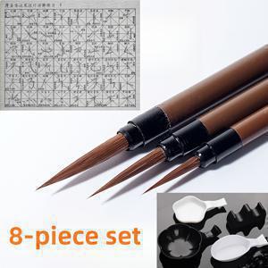 TEMU 8개 세트, 매우 섬세한 선을 그려 손으로 만드는 만화 캐릭터를 만들기에 이상적인 라인 드로잉 브러쉬 포함