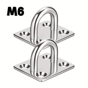 TEMU 운동 저항 밴드 및 그네를 위해 설계된 다기능 벽걸이 후크가 특징인 해양 하드웨어, M5, M6, M8 패드 아이 플레이트 포함