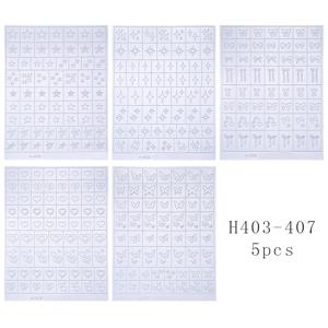 TEMU 속이 빈 네일 스티커 템플릿 5개, 투명 스프레이 건 템플릿, 별 모양, 나비 및 리본 모양 네일 프린팅 스티커, 가정용 살롱급 DIY 네일 아트 템플릿 패치용