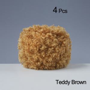 TEMU 비키린 털실 볼 4개 - 매우 부드럽고 폭신한 퍼지 코바늘 및 뜨개질 용품, //살구색/탠색, DIY 공예, 모자, 스카프, 스웨터, 백팩, 쿠션, 담요 및 신발에 적합 - 아늑한 겨울 프로젝트, 크리스마스 및 새해 선물