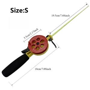 TEMU 싱글피스 겨울 낚싯대, 아이스 피싱을 위해 설계된 컴팩트한 바다 낚싯대