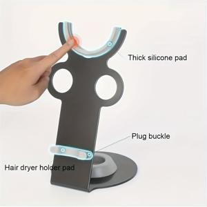 TEMU 헤어 드라이기 거치대 1개, 드라이기 거치대, 욕실 자석 거치대 전원 플러그 케이블 정리함과 함께, 헤어 드라이기 보관대