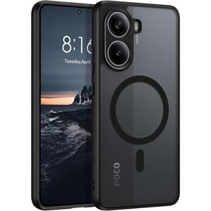 TEMU POCO X7 Pro 5G 호환 충격방지 아크릴 폰 케이스, 하드 범퍼 매트 커버, 자석 쉘, POCO X7 호환