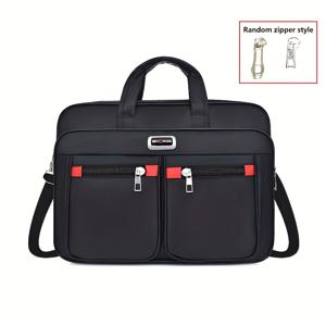 TEMU 대용량 숄더백 - a, 내마모성, 다층 브리프케이스, 데일리 출퇴근 및 출장에 적합