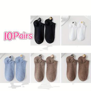 TEMU 10켤레 아기 고양이 스타일 얕은 로우컷 여름 얇은 트렌디한 보트 삭스