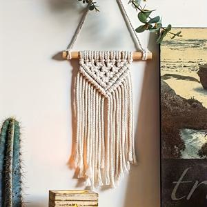 TEMU 펜던트 벽걸이 수제 태피스트리 선물 기념품 파티 장식 깃발 태슬 장식 입구 커버 장식 배경 장식