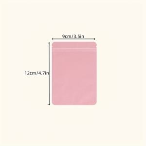 TEMU 50개입, 핑크색 자체 밀봉 백, 불투명 산화 방지 백, 블라인드 백, 재사용 가능한 알루미늄 포일 무광택 평면 바닥 백, 파티, 선물 백, 음식, 사탕 포장 백, 밀봉 백