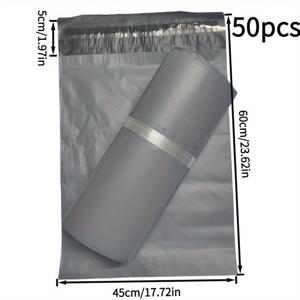 TEMU 50개입 자동밀봉 택배봉투 - 다크 그레이 배송용 패키지, 전자상거래 배송, 문서, 선물 및 소형 소포 포장용 내구성 봉투 (50개입)