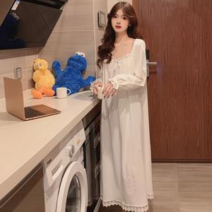 TEMU 여성용 루즈핏 화이트 긴팔 잠옷, 스위트하고 귀여운 스타일, 홈웨어 및 외출복으로 적합