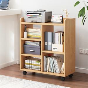 TEMU VIIWII 다용도 이동식 책장 수납선반 바퀴형 서랍장，다기능 주방 수납 선반, 이동식 차 카트 수납 선반, 솔리드 우드 차 테이블 차 캐비닛 다층 바닥 수납 선반, 다양한 장면에 적합한 수납 선반, 공간 절약형 수납 선반