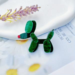 TEMU 강아지 브로치 1개, 창의적인 만화 아크릴 수제 배지 핀 (옷 및 가방 장식용)