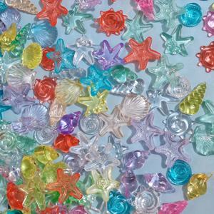 TEMU 30개, 컬러풀 인공 장식 조개, 창의적인 투명 수조 및 어항 장식용 조개, 소라, 별모양 바다거북, 해변, 수영장, 파티 이벤트 DIY 장식, 어항 조경