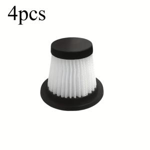 TEMU 4개 고효율 진공청소기 필터 & 먼지진드기 제거 - 미세 입자, 알레르겐 정제, 내구성 플라스틱 구조, 대부분의 청소기에 적합, 소형 이물질 포착, 원통형 디자인