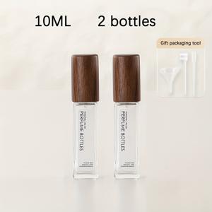 TEMU 미니 코롱 빈 유리병 2개 세트, 휴대용 여행용 분무기 스프레이 병, 향수 채우기에 적합, 깔때기 및 리필 펌프 헤드와 드로 포함