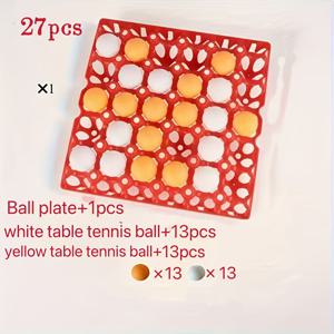 TEMU 27피스 재미있는 탁구 고모쿠 달걀 상자 세트, 1개의 달걀 트레이와 13개의 흰색 공, 13개의 주황색 공, 두 명의 듀얼, 인터랙티브 파티 테이블탑 게임, 창의적인 게임 소품, 정원 파티, 생일 축하, 혼자 즐기기에 적합한 다기능 파티 게임