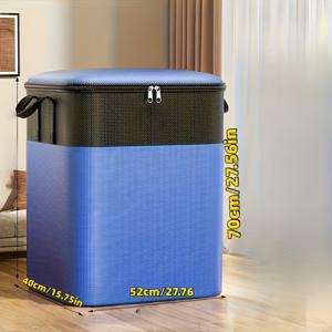 TEMU 초고밀도 대용량 지퍼 이동함 - 초강력 내구성, 가정, 여행, 대학생 기숙사, 보관에 적합 - 공간 절약형 의류, 침구, 가전제품 보관 필수품 - 이상적인 이사 보조 도구, 질감 있는 표면, 강화된 솔기