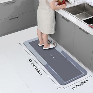 TEMU 규조토 주방 바닥 매트 1개, 미끄럼 방지 바닥이 있는 초흡수성 바닥 매트, 빠른 건조 욕실 거실용 대형 카펫, 호텔용 욕실 매트, 상업용 호텔용