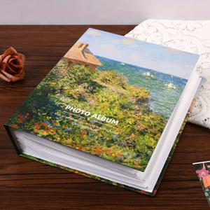 TEMU 200개 6인치 싱글 볼륨 대용량 사진 앨범 (유럽 및 미국 빈티지 유화, 레트로 건축, 해변 시리즈 포함), 즉석 사진 보관용