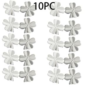 TEMU 10개 세트 신상 클로버 허리 집는 버클 바지 허리 교정 소형 별 패턴 메탈 버튼 네일 프리 설치 청바지 허리 둘레 교정 소형 인기 스타일