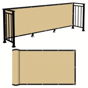 TEMU VANDHAM HDPE 발코니 사생활 보호 울타리 커버 - UV 저항, 방수, 튼튼한 장벽, 아파트 난간/포치/테라스/데크/수영장에 적합 (강화된 타이 포함)