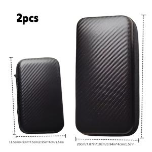 TEMU 2개 다기능 휴대용 EVA 하드 쉘 카본 파이버 수납백, 다목적 수납백 및 박스, 야외 여행 수납백, 홈 정리 및 수납 박스, 짐 정리함, 가벼운 수납, 컴팩트한 디자인, 튼튼한 구조, 내구성 있는 플라스틱, 캐리온 정리함, 여행 케이스, 잦은 여행자, 홈 정리용품