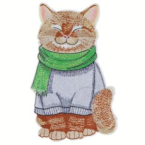 TEMU 고양이 자수 패치 1개, 다리미 붙이는 자수 패브릭 패치, 사랑스러운 동물 의류 패치, 바느질 애호가를 위한 DIY 장식용, 티셔츠, 모자, 백팩, 재킷, 코트, 바지에 적합