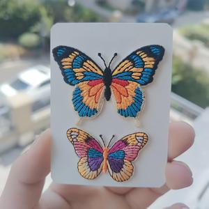 TEMU 새로운 나비 자체 접착 자수 패치 - 귀여운 만화 동물 자수 패치, 패브릭 의류 장식, 가방, 휴대폰 케이스, 재킷 DIY 장식용 패치