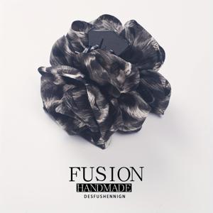 TEMU 10 Cm/3.94 In, 프린트 로즈 헤어핀 수제, 멜랑쥬 색상의 고품질 원단으로 제작, , 축제 의상, 발렌타인데이 스타일링에 적합하며 독특한 분위기를 더합니다.