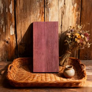 TEMU 고품질의 외계적인 보라색 하트 원목 보드, 7.87인치 x 3.94인치 x 0.39인치 크기, 원목 재료로 제작, 기타 피크, 조각 재료, 목공 애호가를 위한 재료로 사용되는 미완성 원목