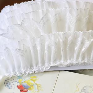 TEMU 1야드 더블 레이어 플리츠 쉬폰 핸드메이드 레이스 트림 - 웨딩드레스, 스커트 장식, 드레스 스커트, 블라우스 & DIY 공예에 적합한 시스루 원단 - 우아한 스케이팅 링크 액센트 (쉬폰)