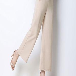 TEMU 여성 여름 하이웨스트 캐주얼 린넨 뒤밴딩 9부 와이드 바지 편한 슬랙스 일자 팬츠 슬림소녀 SLIM GIRL