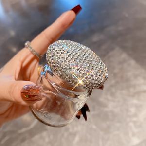 TEMU 1개 미니 수납 용기, 작은 물건 보관용, 고급 인조 주얼리 정리함, 스타일리시한 빈 병, 휴대용 투명 유리 (골든 비안 포함), 기타 (주얼리 상자 & 정리함), 기타 (주얼리 상자 & 정리함)