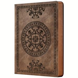 TEMU 남성을 위한 빈티지 가죽 다이어리 노트북, 소프트 커버와 줄이 있는 페이지, 256페이지, 여행 일기를 위한 이상적인 선물, 5.7 X 8.3 인치