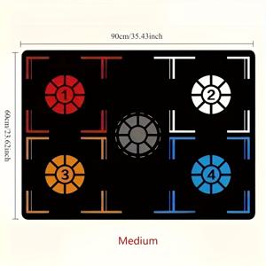 TEMU 1개 WKEFF 미끄럼방지 조용한 농구 훈련 매트 - 드라이브웨이/경계 연습 원형, 실내 코트용 체육관 적합, 내구성 있는 드리블 드라이브웨이 워크아웃 연습 패드