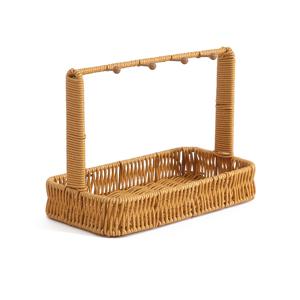 TEMU 1 수제 직조 대용량 직사각형 수납 바구니, 크리스마스 이브 선물 및 사탕 보관에 완벽하며, 세면도구 일상용 욕실 수납, 조미료 병 주방 수납, 간식 거실 진열에도 적합합니다.