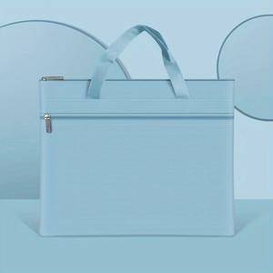 TEMU 학생용 대용량 휴대용 이중 레이어 지퍼 파일 가방, 자료 정리 및 보관용으로 디자인, 방수 기능으로 개인 튜터링에 적합