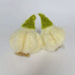 TEMU 한국 스타일 아크릴 식기 수건, 창의적인 마늘 디자인, 오일 제거용 부드러운 다기능 주방 청소 천, 이상적인 크리스마스 선물