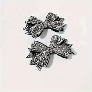 TEMU 풀 라인스톤으로 장식된 분리형 장식품 2개 세트. 압착된 라인스톤과 스팽글이 특징이며, 샌들, 가을 신발, 하이힐, 플랫, 'S' 신발 및 다양한 패셔너블한 여성 신발 장식용으로 디자인되었습니다.