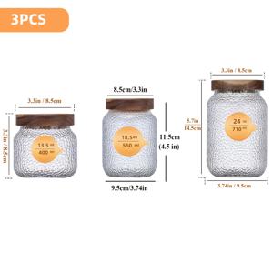 TEMU 3개 세트 DOTOCOOK 유리 보관용기 - 밀폐 유리 캔스터, 플립탑 뚜껑 & 내열성 (끓는 물 사용 가능), 커피, 차, 향신료, 팬트리 정리용 유리병 - 다용도 주방 용기