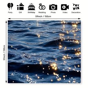 TEMU 1개 태피스트리 - 웨이브 오션 프린팅 태피스트리 스타일리시 홈 데코 배경 - 베이비 샤워 & 포토샵에 완벽 - 사진작가 & 이벤트 주최자를 위한 이상적인 선물, 사계절 장식