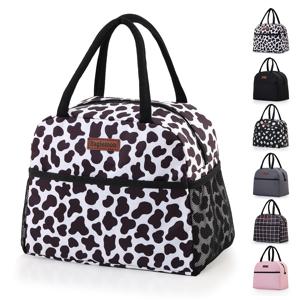 TEMU Baglemon 비식품 접촉 도시락, 여성 및 남성을 위해 설계되었으며, 검은색 데이지 패턴이 특징입니다. 이 성인용 도시락 가방은 재사용이 가능하며 높은 용량을 제공하여 직장 또는 피크닉에 이상적입니다. 쿨러 가방 및 벤토 용기 역할을 합니다.