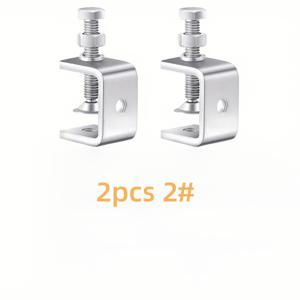 TEMU 2개입 은색 C-클램프 세트 - 넓은 조와 빔 보호대 특징, 녹 방지, 목공 및 산업용 도구에 적합, 집 개조/공예 애호가에게 이상적, 2가지 사이즈(1#, 2#로 제공)