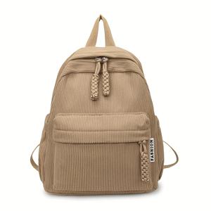 TEMU 새 여성용 코듀로이 백팩 - 조절 가능한 어깨 스트랩, 지퍼 잠금, 컴팩트한 어반 스타일, 4가지 다양한 색상 옵션 - 튼튼한 안감, 데일리, 직장, 여행에 적합