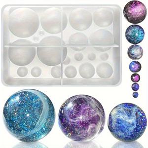 TEMU 레진 캐스팅용 20구 공 모양 몰드, 레진용 원형 볼 몰드, 창작용 실리콘 구 모양 몰드