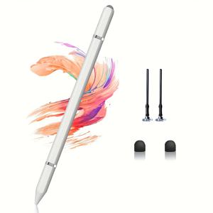 TEMU 원형 디스크 팁의 터치 스크린 펜. 아이패드, 태블릿, 기기, 아이폰 및 iOS와 호환됩니다. 배터리 불필요로, 감쇠력 향상, 정확한 필기 및 드로잉, 편안한 그립감 제공.