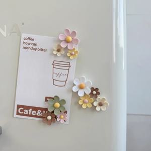 TEMU 노르딕 마카롱 색상의 신선한 플로럴 냉장고 자석 10개 세트, 창의적인 INS 스타일 드릴 불필요 사진 벽 장식, 메모 알림 자석