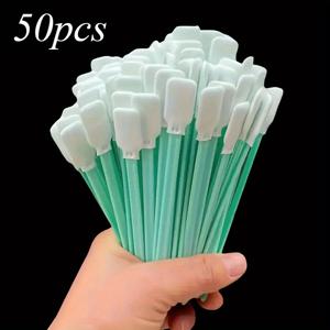 TEMU 50개 정밀 청소 브러쉬 - 먼지 없는 청소 스틱, 단면 이중 천 스틱 - 프린터, 카메라, 공예, 가정용 청소 및 자동차 디테일링 브러쉬용
