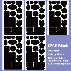 TEMU 옷 수선용 75가지 디자인의 자체 접착 패치 스티커 5장 – 다림질 불필요, 세탁기 사용 가능, 하트와 꽃 모양 포함, 재킷, 우비 및 텐트 프로젝트에 적합, 만화 테마 스티커 포함