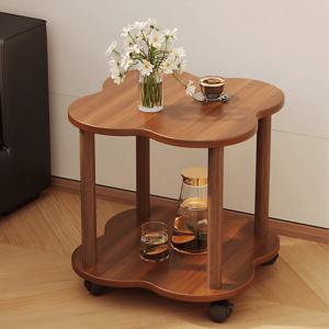 TEMU 빈티지 협탁 ,다기능 이동식 협탁, 2단 수납, 수납테이블, 공간절약형 가구, 튼튼한 재질, 안정적이고 튼튼한 내구성, 거실 작은 티테이블, 커피테이블, 거실/침실/서재 등 다양한 장소에서 활용 가능